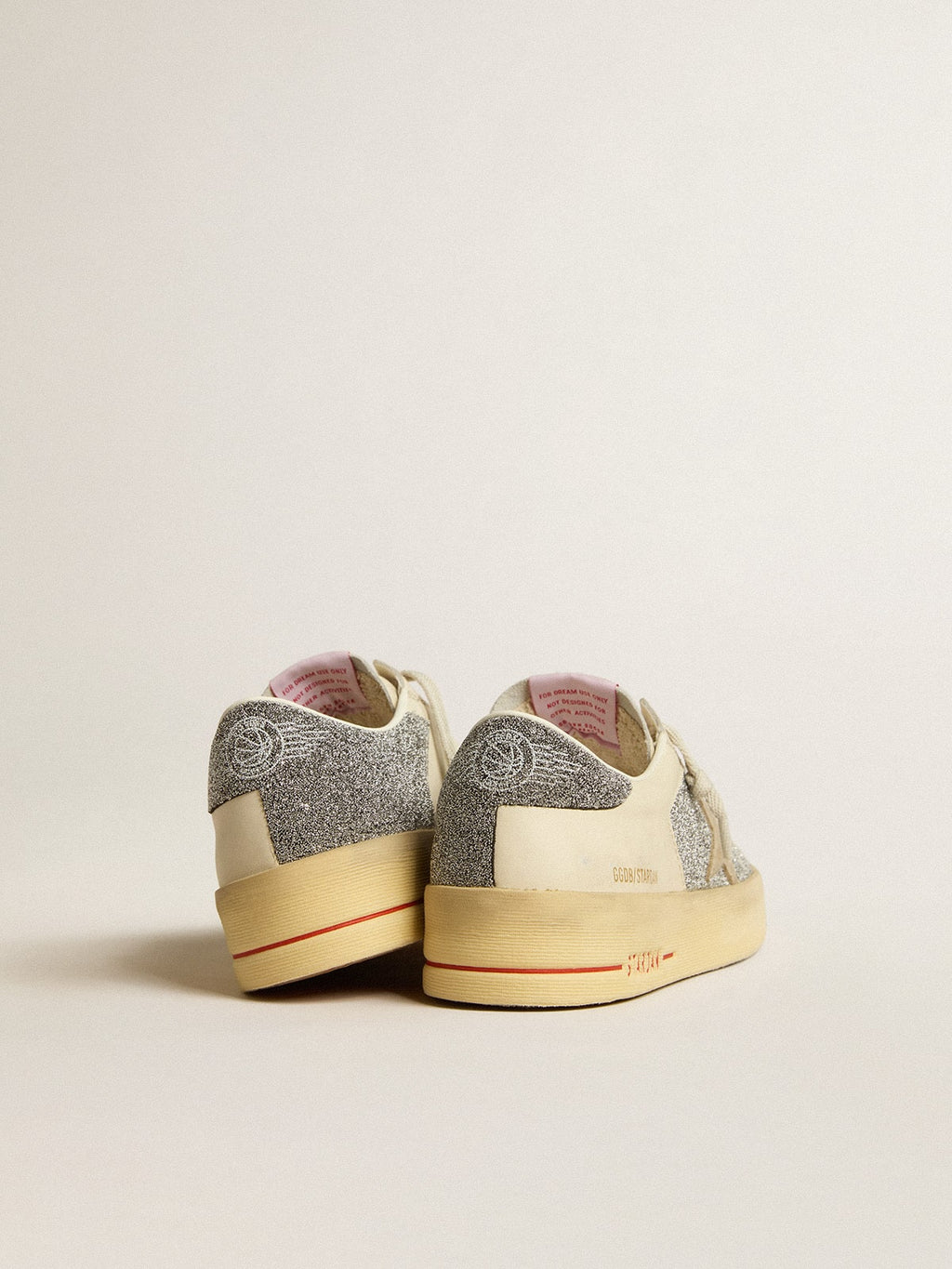 Women's Stardan in suede with sand star and silver Swarovski crystal inserts| Golden Goose