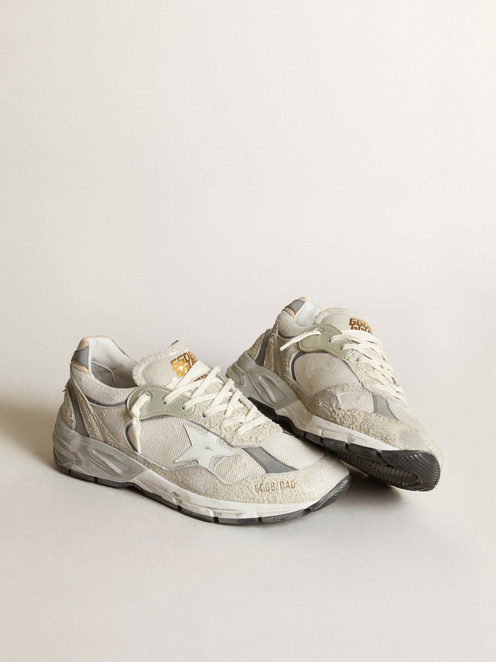 Women's Dad-Star in white mesh and suede| Golden Goose