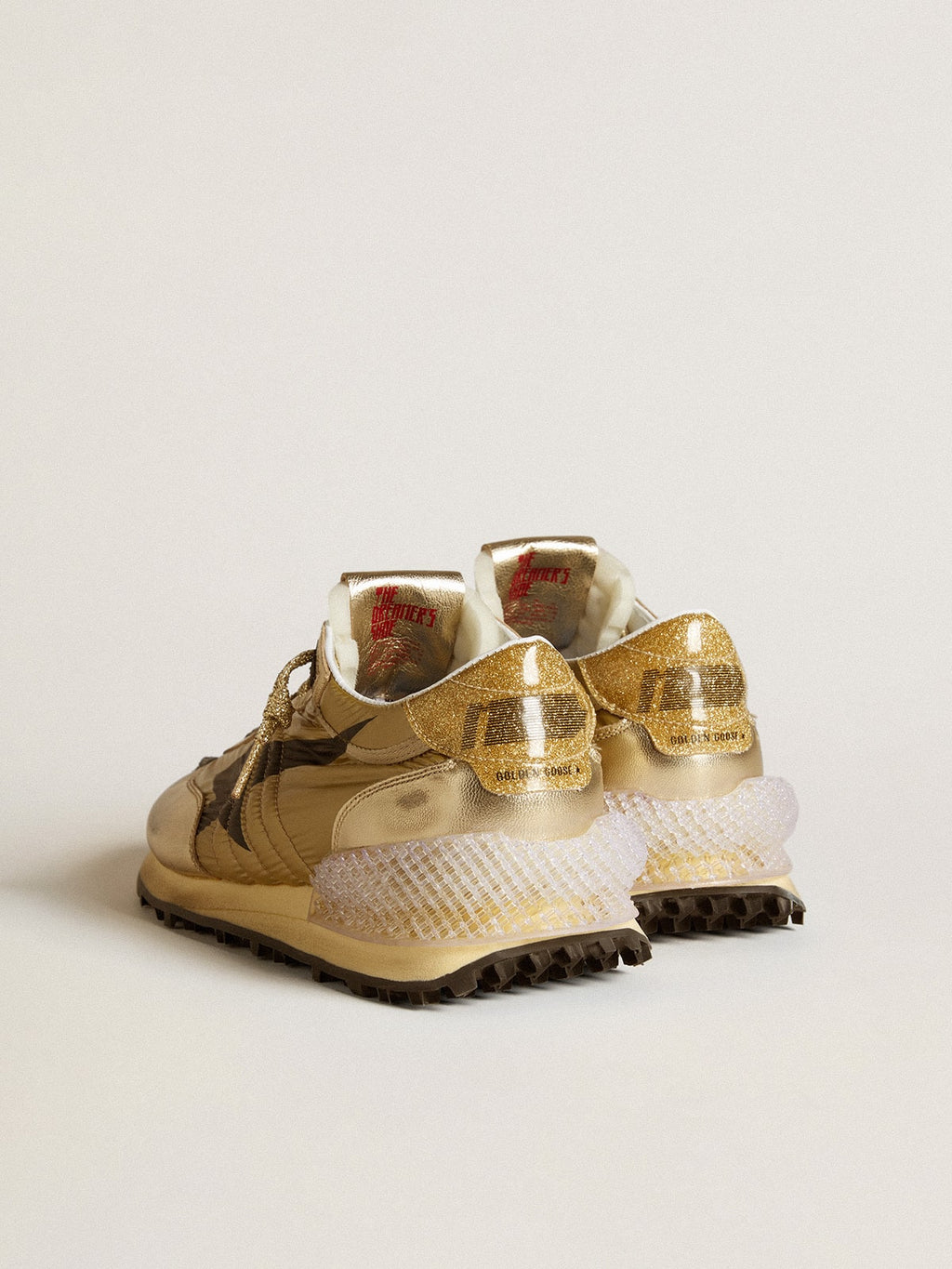 Women's Gold Marathon with gold nylon upper| Golden Goose