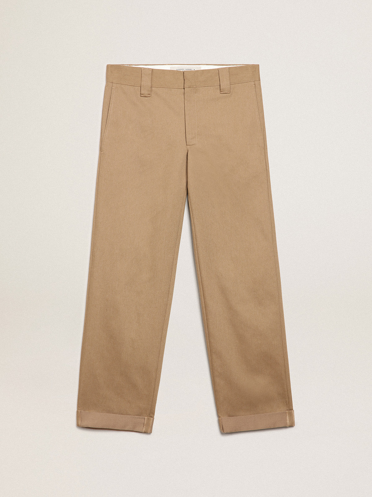 Beige khaki Golden Collection chinos| Golden Goose