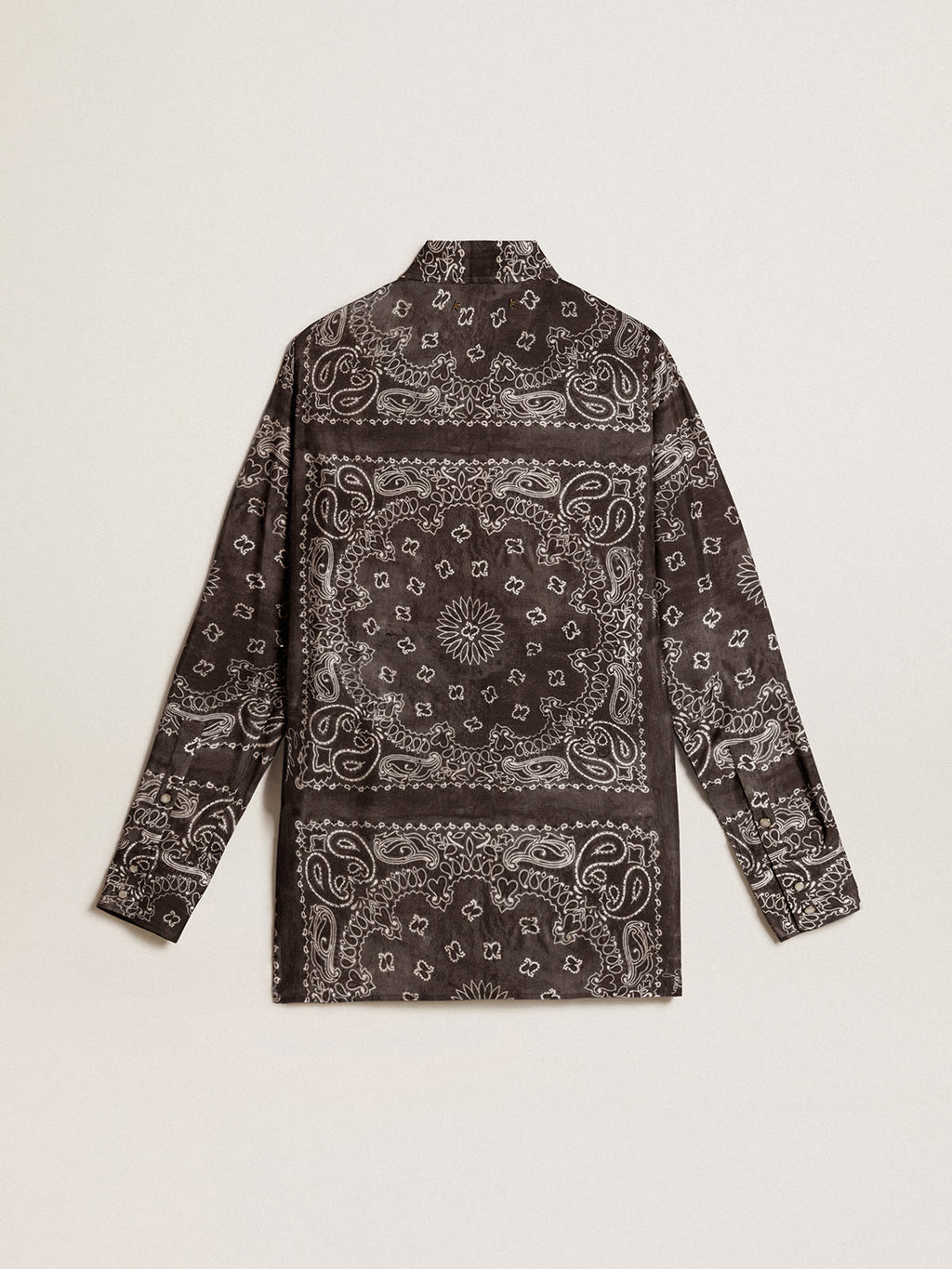 Pajama shirt in anthracite gray with paisley print| Golden Goose