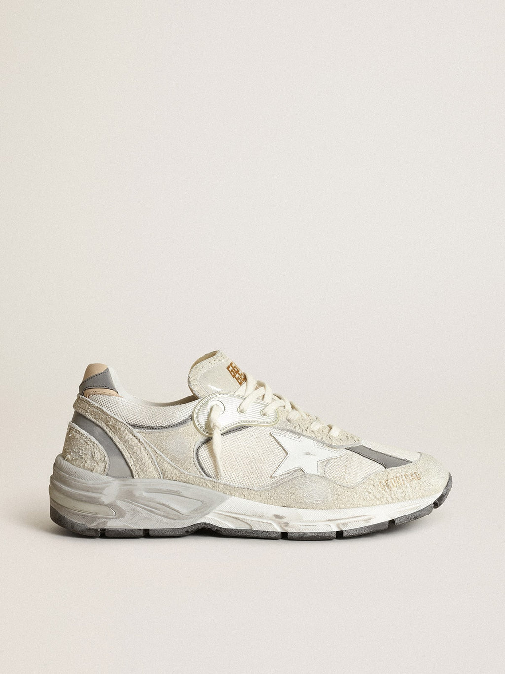 Women's Dad-Star in white mesh and suede| Golden Goose
