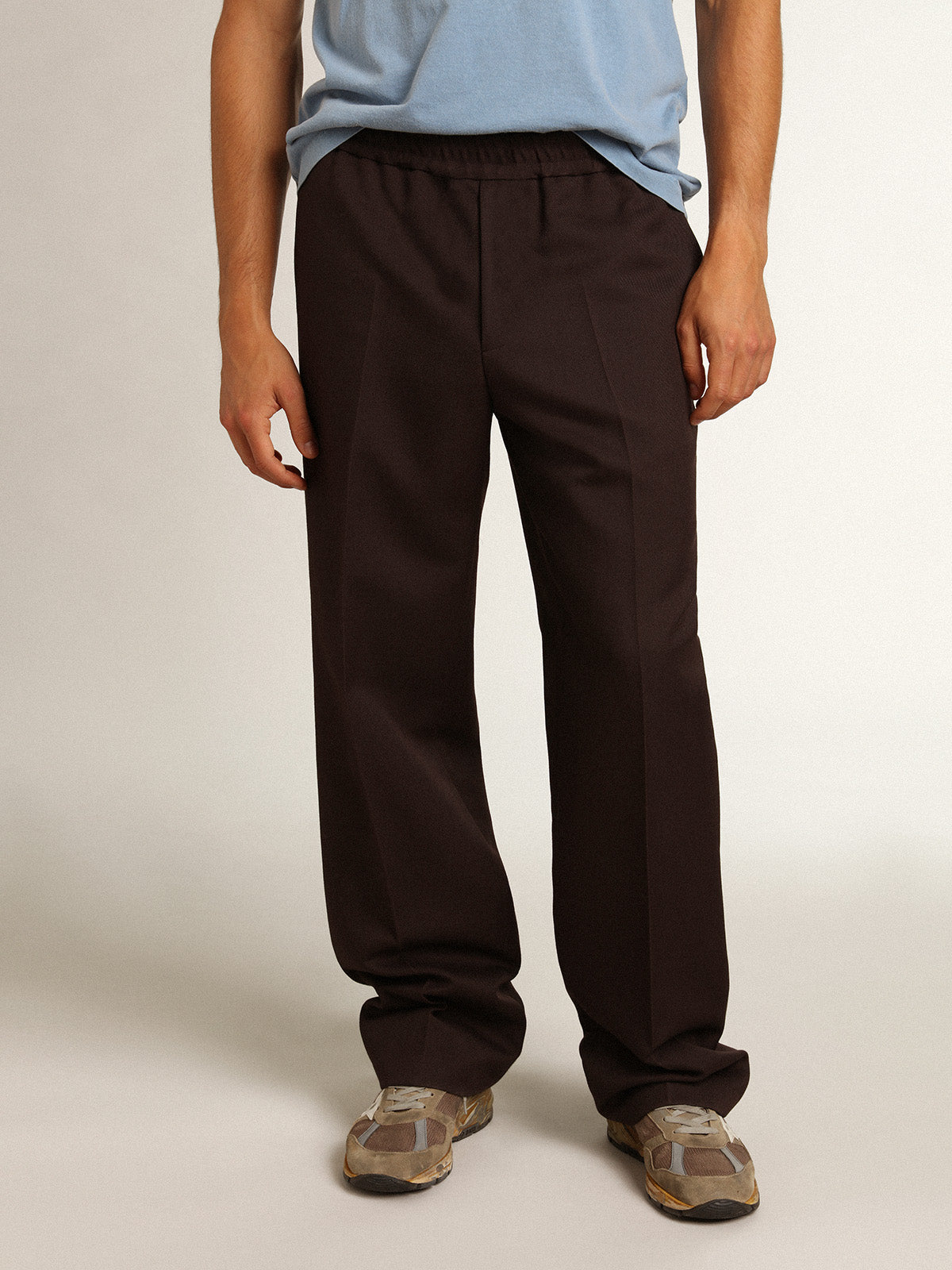 Men's joggers in licorice color| Golden Goose
