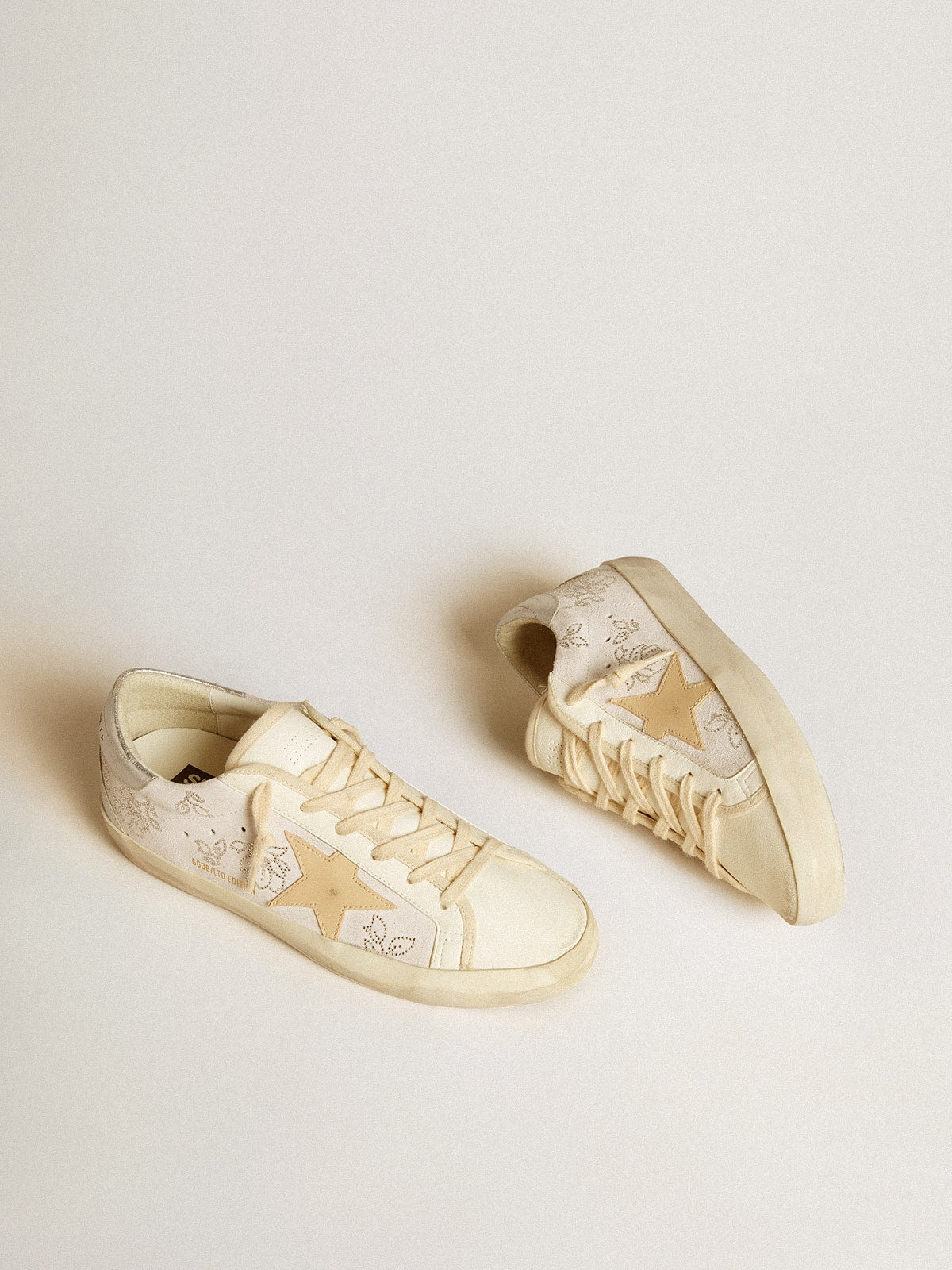 Super-Star LTD with Swarovski crystals and smoke gray leather star| Golden Goose