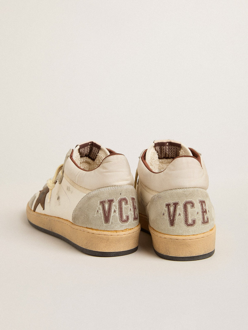 Ball Star LTD in nappa and nylon with suede star and inserts| Golden Goose