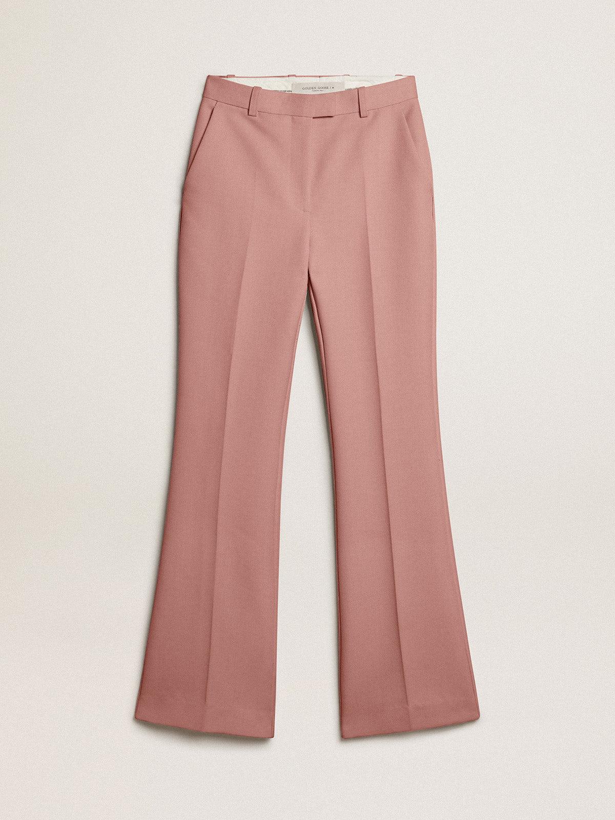 Pants in pink tailoring fabric| Golden Goose