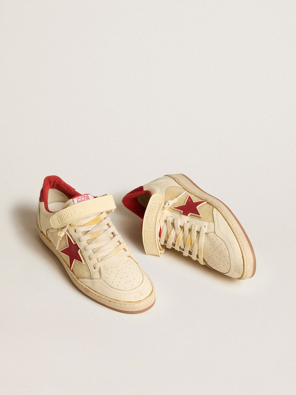 Men's Ball Star LAB in nappa and PVC with red suede star and heel tab| Golden Goose