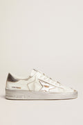 Stardan sneakers with silver metallic leather star and heel tab| Golden Goose