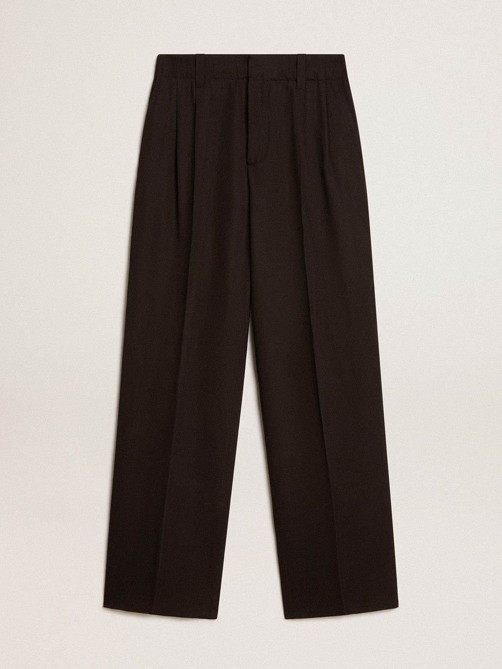 Black wool and viscose blend pants| Golden Goose