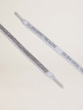 Swarovski laces with contrasting gray logo| Golden Goose