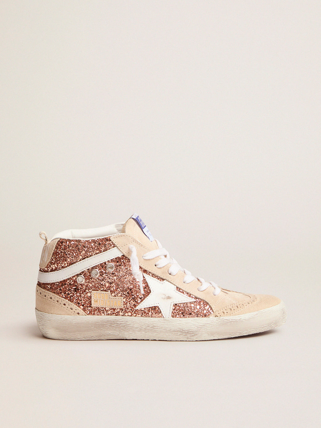 Women's Mid Star with gold glitter| Golden Goose