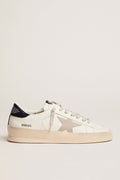 Women's Stardan with ice-gray suede star and blue heel tab| Golden Goose