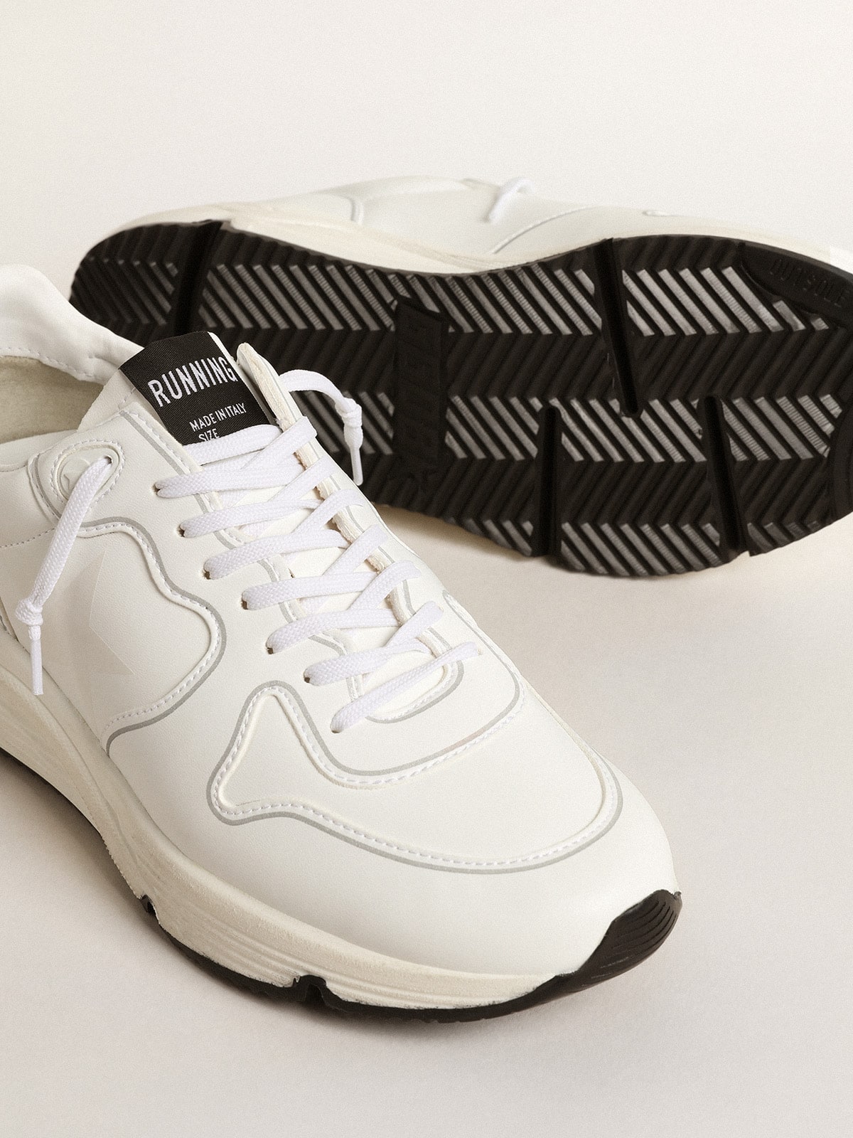 Women's bio-based Running Sole with white star and heel tab| Golden Goose