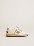 Ball Star Young in nappa with silver glitter star and heel tab| Golden Goose