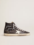 Men's Francy with black leather upper and white leather star| Golden Goose