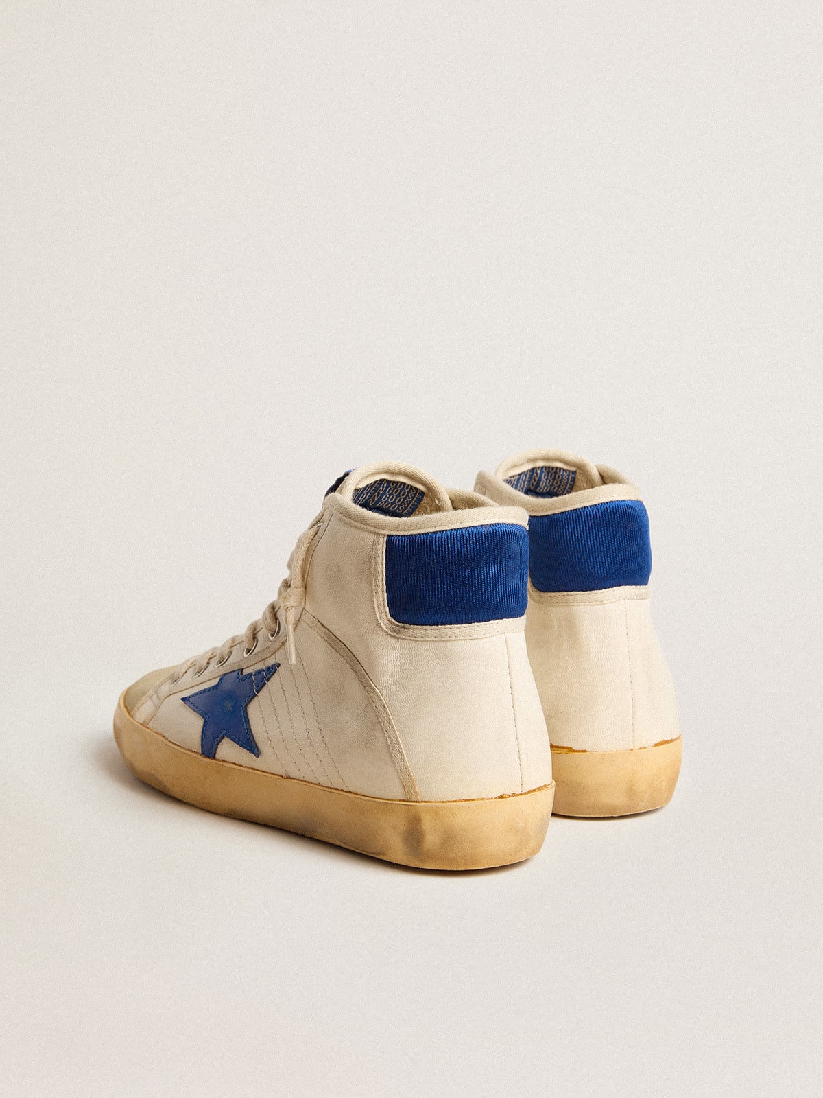 Men's Francy Penstar LAB in nappa with blue star and nylon heel tab| Golden Goose