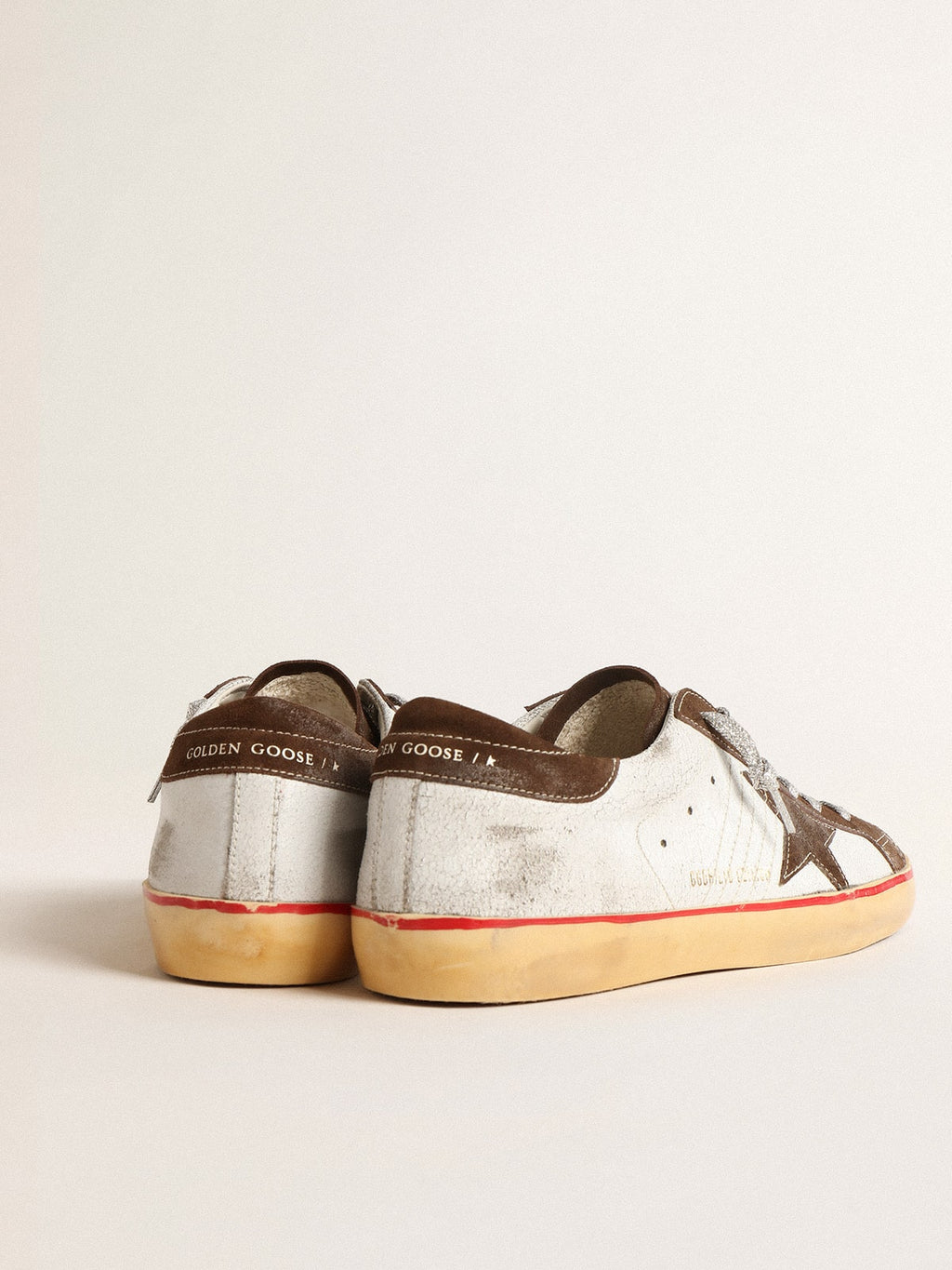 Super-Star LTD with brown suede star and heel tab| Golden Goose