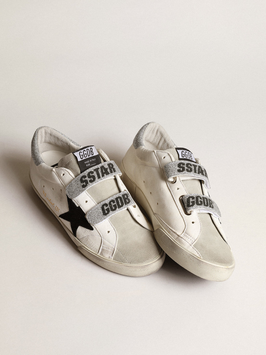 Old School with suede star and Swarovski crystal straps| Golden Goose