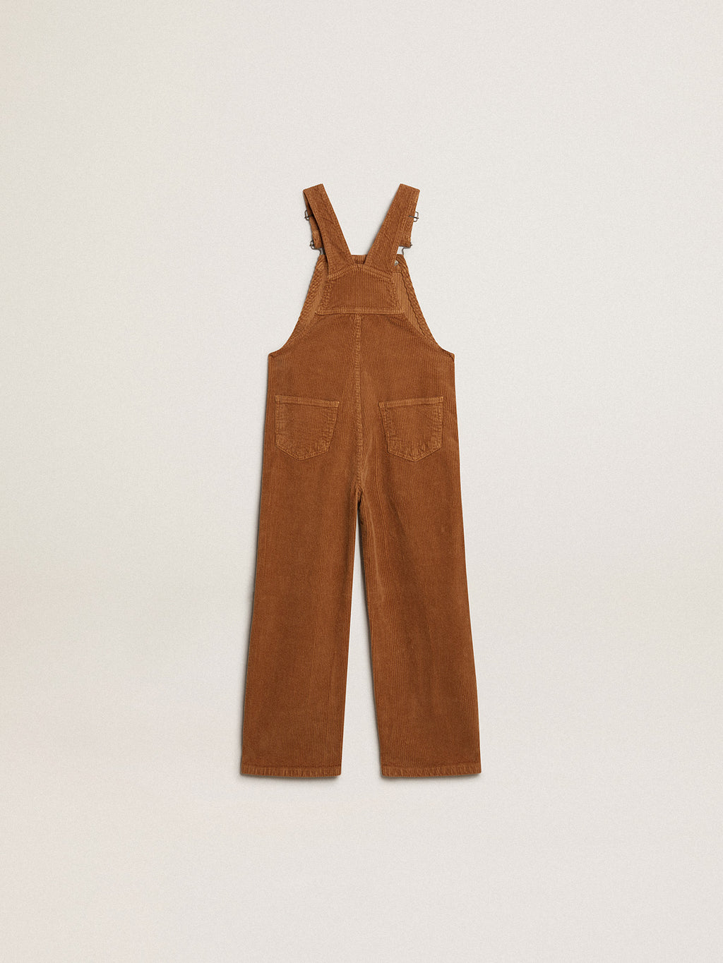 Overalls in bark-colored velvet-effect cotton| Golden Goose