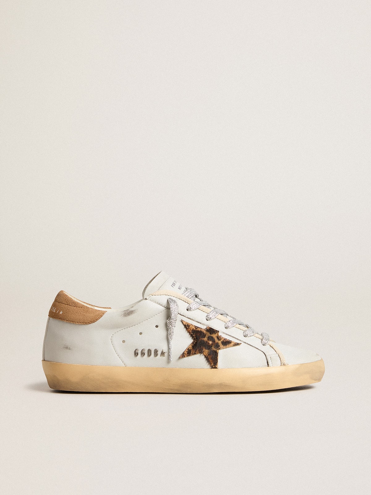 Women's Super-Star in nappa leather with pony skin star and suede heel tab| Golden Goose