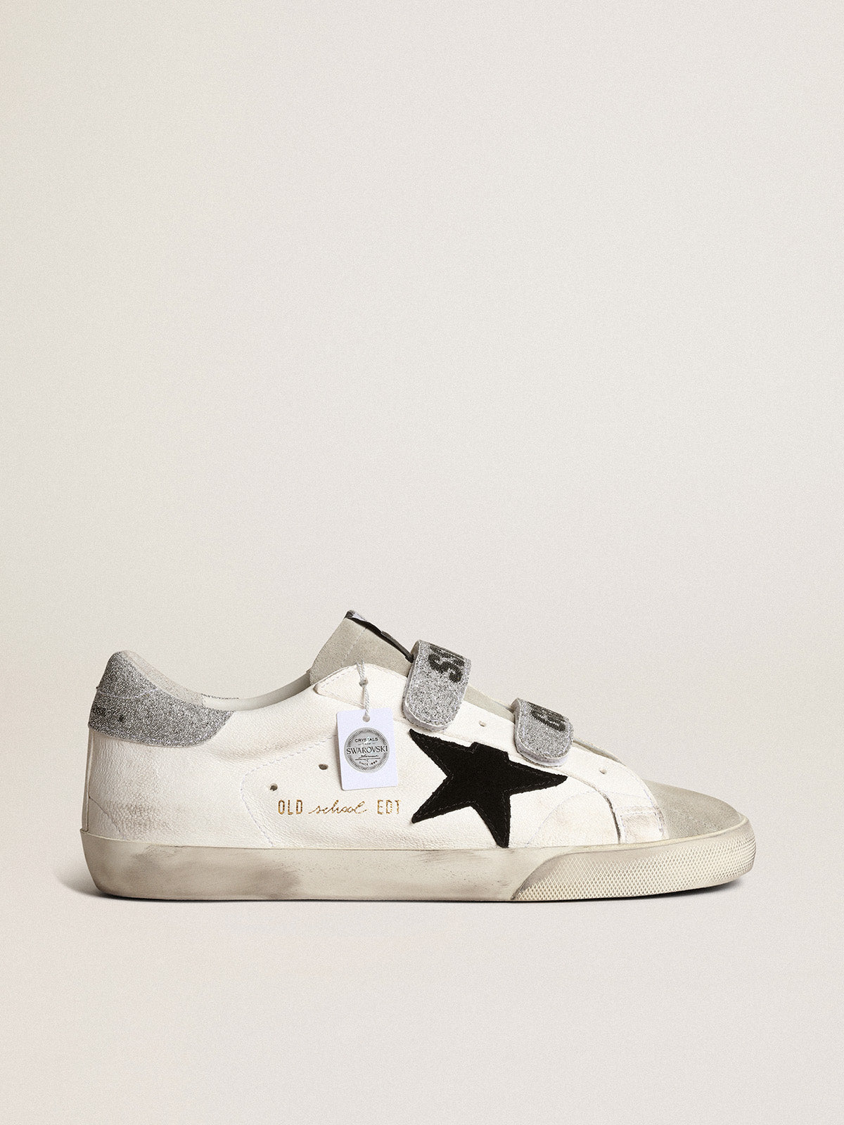 Old School with suede star and Swarovski crystal straps| Golden Goose