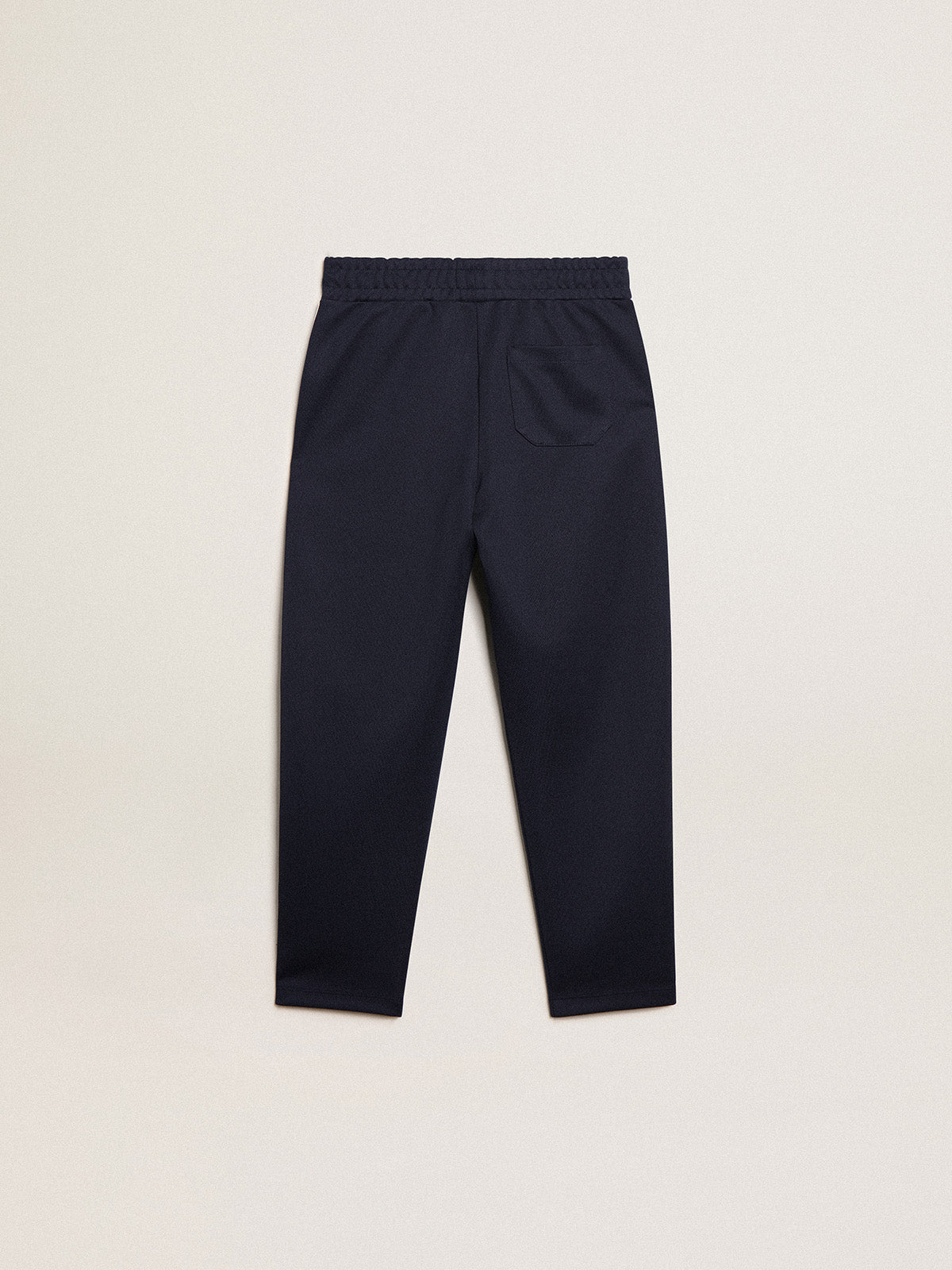 Dark blue joggers with white strip and contrasting stars| Golden Goose