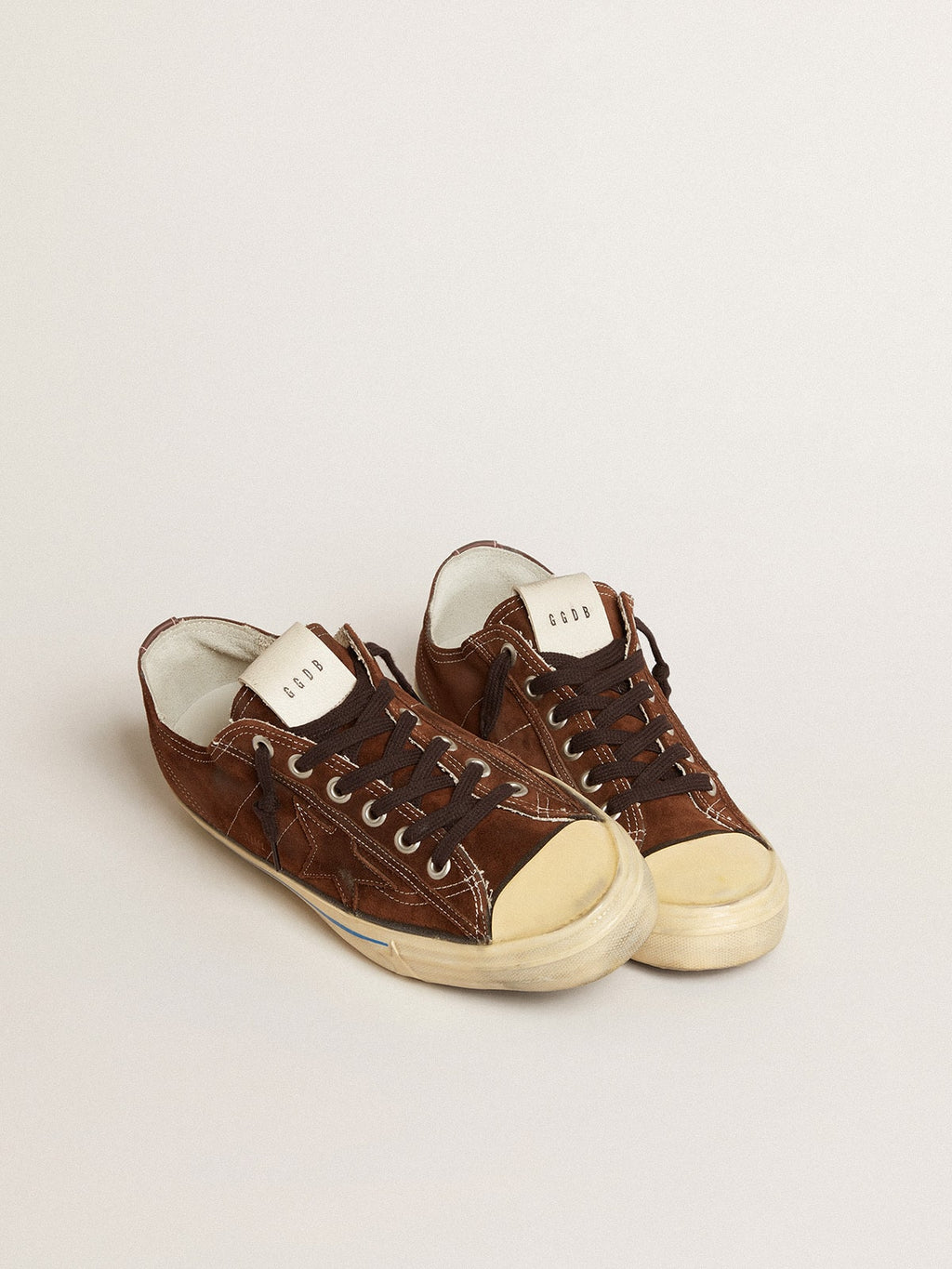 V-Star LTD sneakers in dark brown suede with tone-on-tone star| Golden Goose