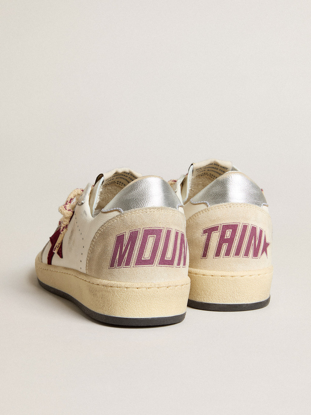 Men's Ball Star Mountain LTD in leather with burgundy velvet star| Golden Goose