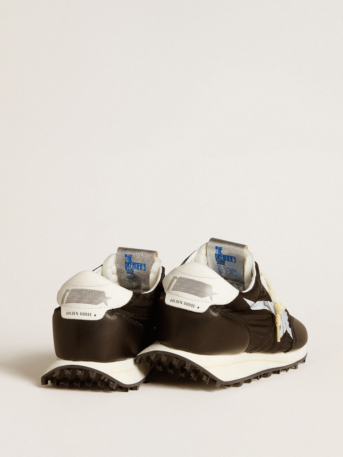 Men's Marathon with black nylon upper and white star| Golden Goose
