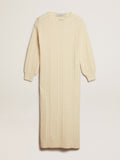 Wool dress with embroidery on the back| Golden Goose