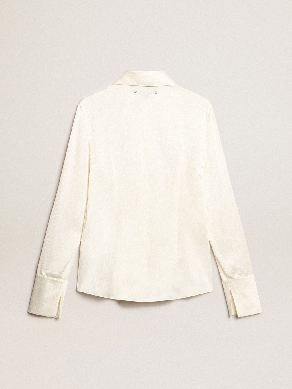 Parchment-colored slim-fit shirt| Golden Goose