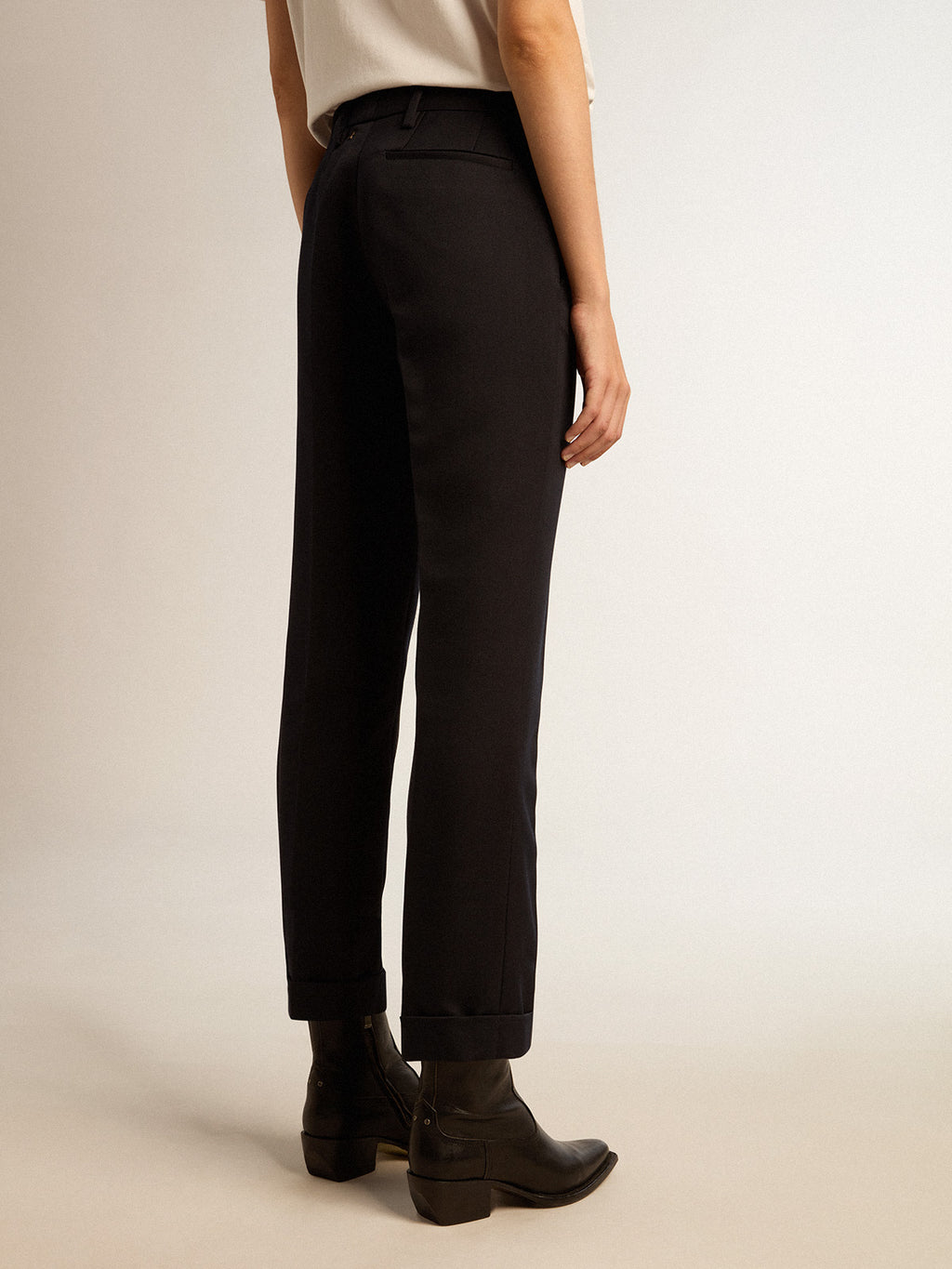 Women's wool cigarette pants| Golden Goose