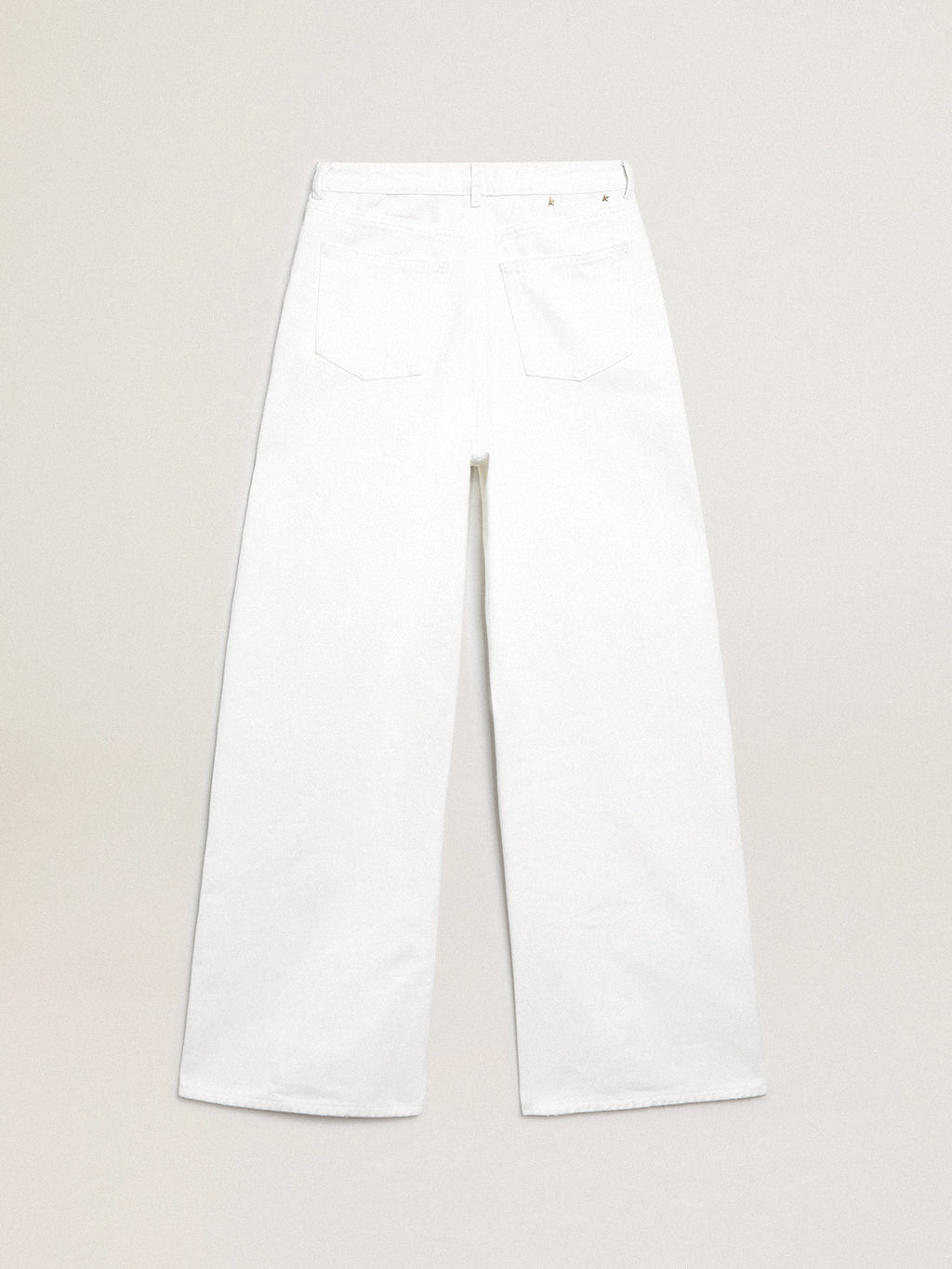 Wide-leg jeans in white bull denim| Golden Goose