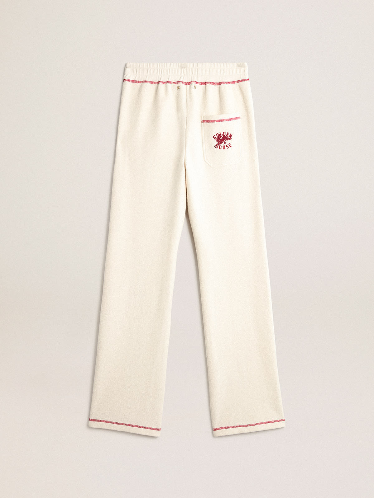 Women's heritage white joggers with CNY logo| Golden Goose