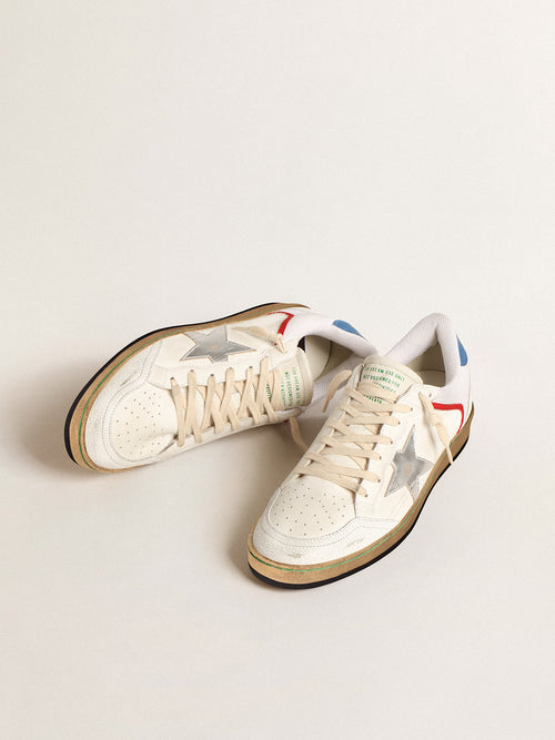 Ball Star in nappa and mesh with silver metallic leather star| Golden Goose