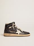Women's Sky-Star in black nappa with white star| Golden Goose