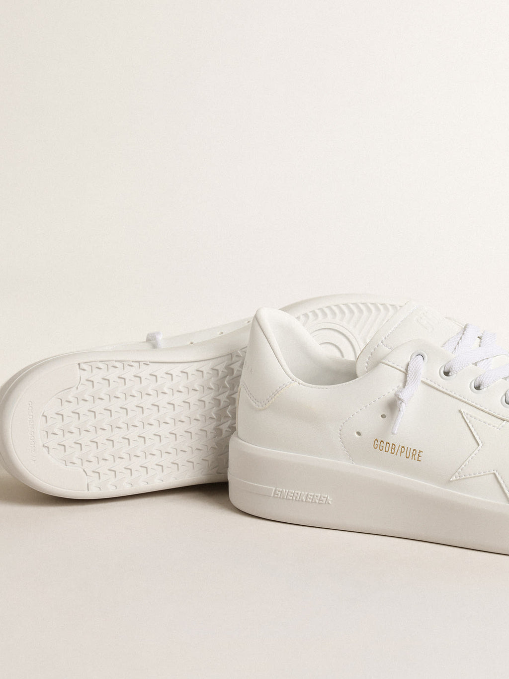 Women's bio-based Purestar with white star and heel tab| Golden Goose