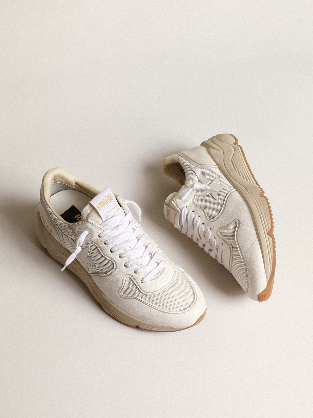Women's Running Sole in mesh and white nappa| Golden Goose