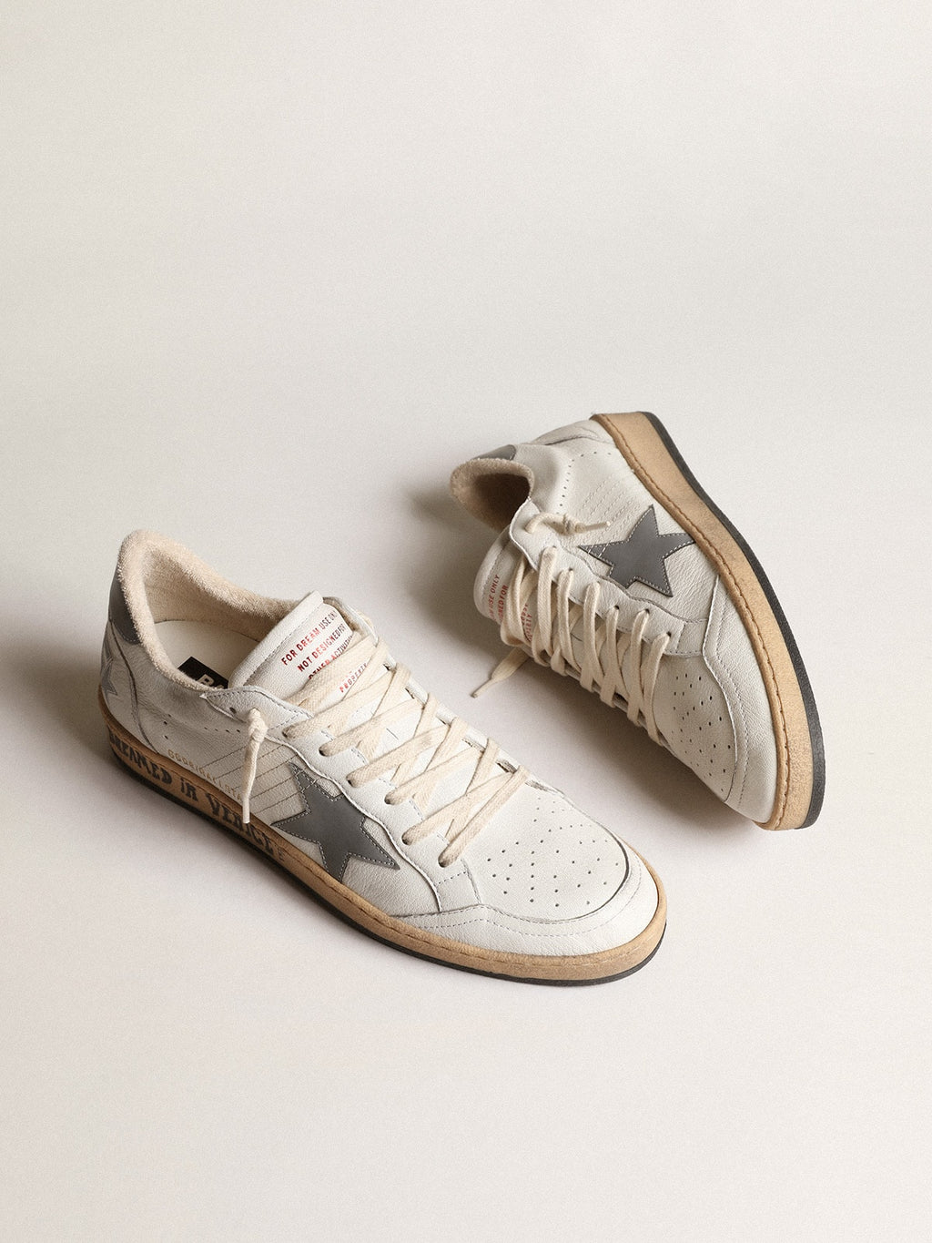 Ball Star in nappa with gray reflective nylon star and heel tab| Golden Goose