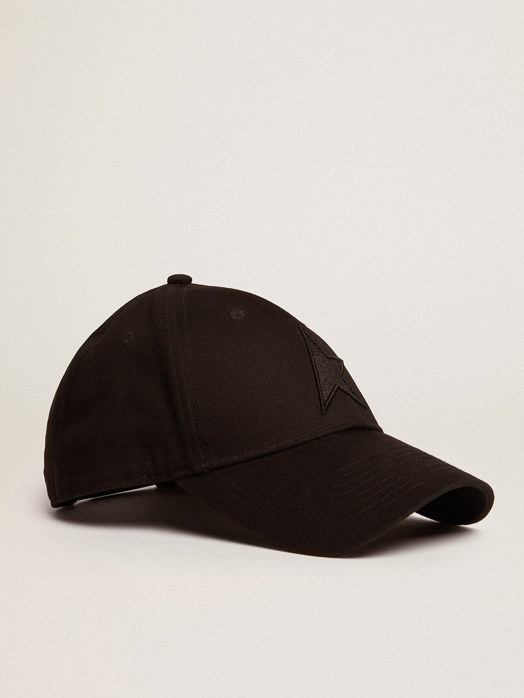 Kids' black baseball cap with star| Golden Goose