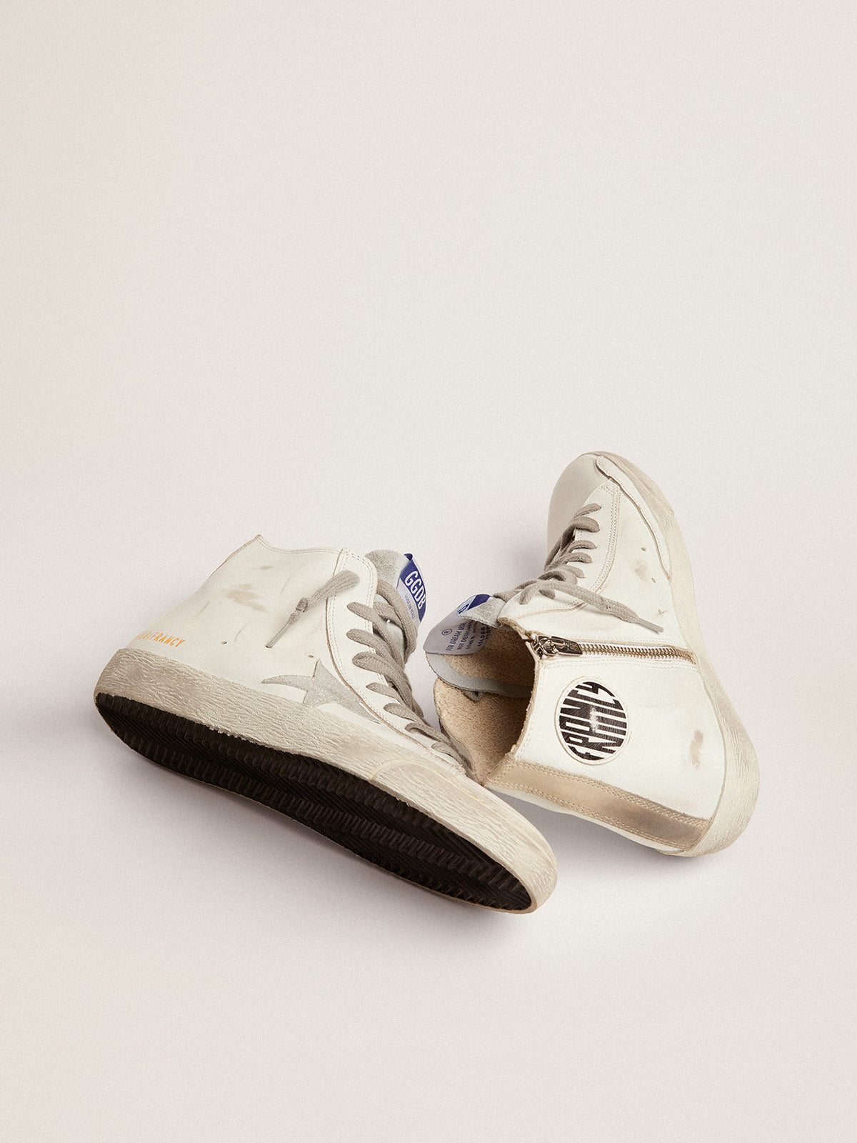Women's Francy leather with suede star| Golden Goose