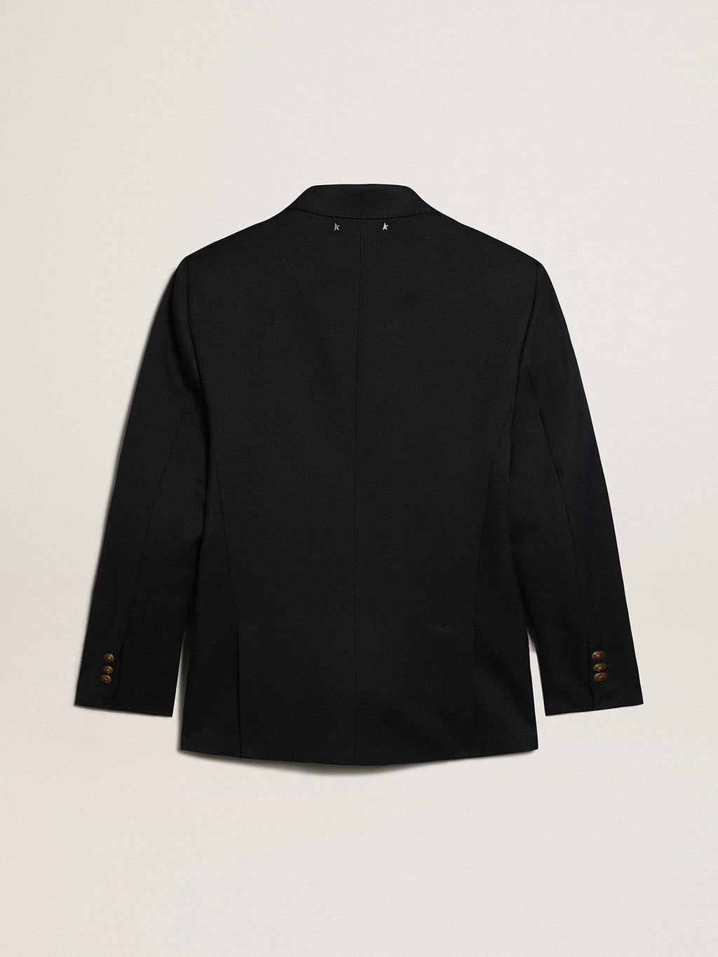 Men's double-breasted blazer in dark blue| Golden Goose