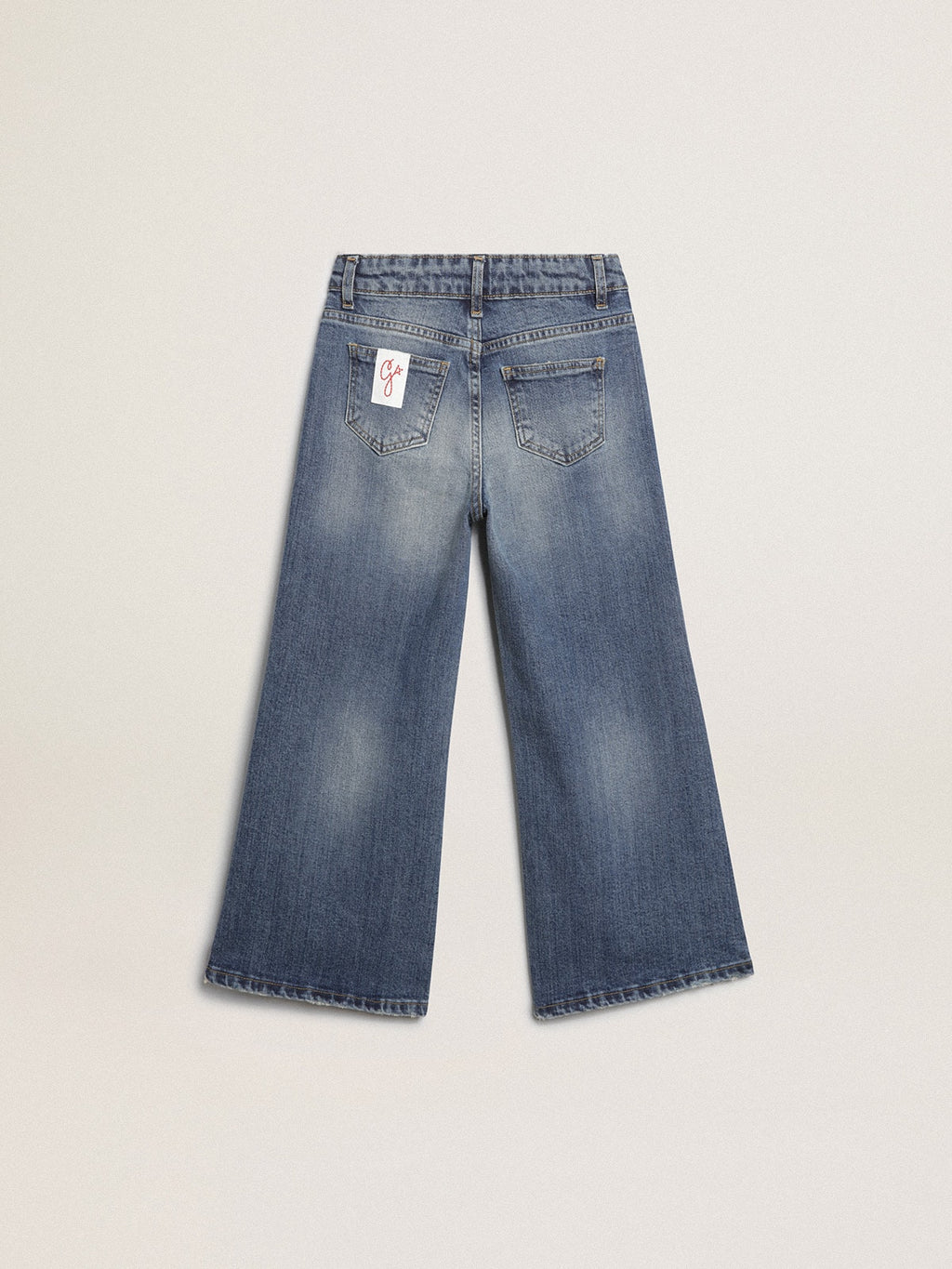 Wide-leg jeans in mid-blue bull denim| Golden Goose