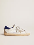 Men's Super-Star with suede star and blue heel tab| Golden Goose