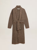 Long brown cardigan with belt| Golden Goose