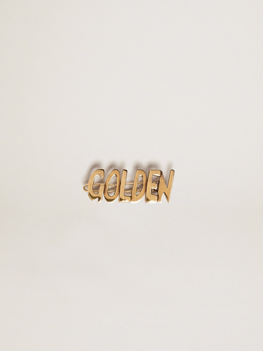 Men's lace lock with clip in old gold color with Golden lettering| Golden Goose