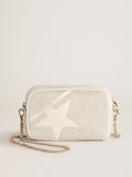 Mini Star Bag in heritage white leather with tone-on-tone star| Golden Goose