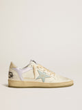 Ball Star in nylon and leather with pink and light blue star and beige heel tab| Golden Goose