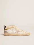 Men's Mid Star with light gray suede star and gold flash| Golden Goose