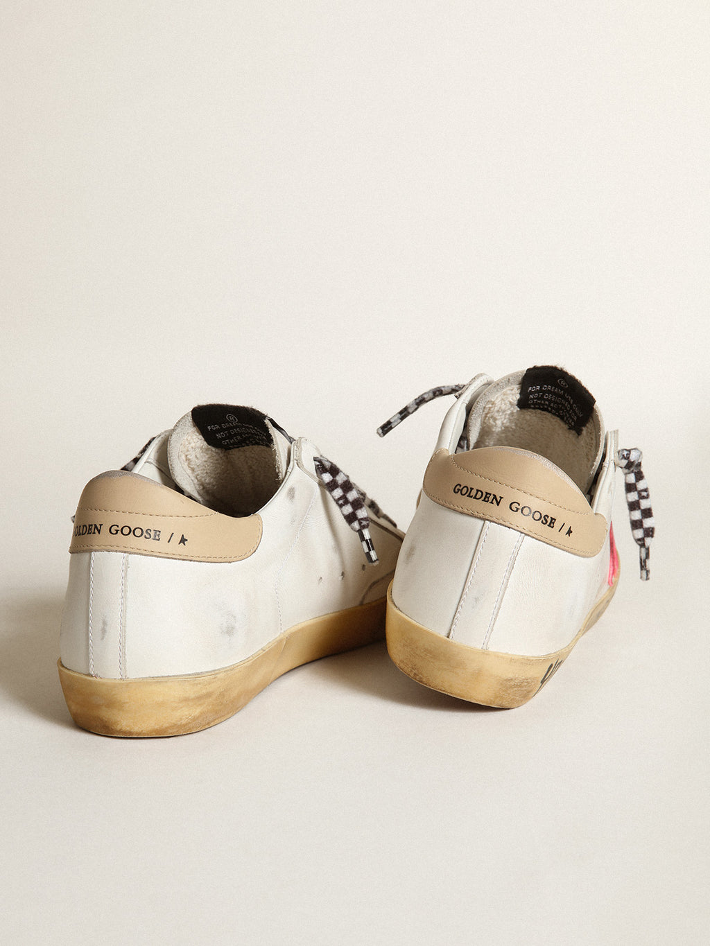 Super-Star with lobster suede star and sand leather heel tab| Golden Goose